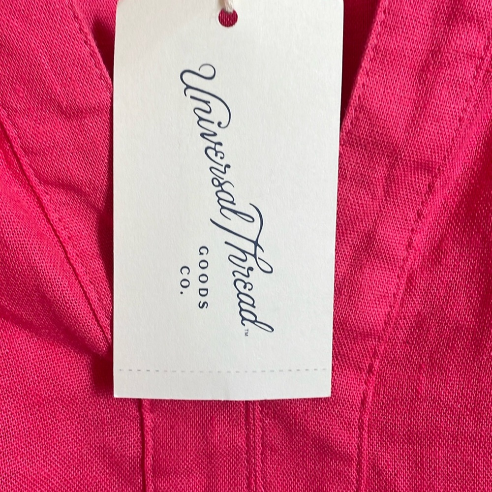 Universal Thread V Neck Bright Pink Dress, size XL, NWT - Picture 2 of 10